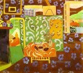 Interior in Aubergines abstract fauvism Henri Matisse